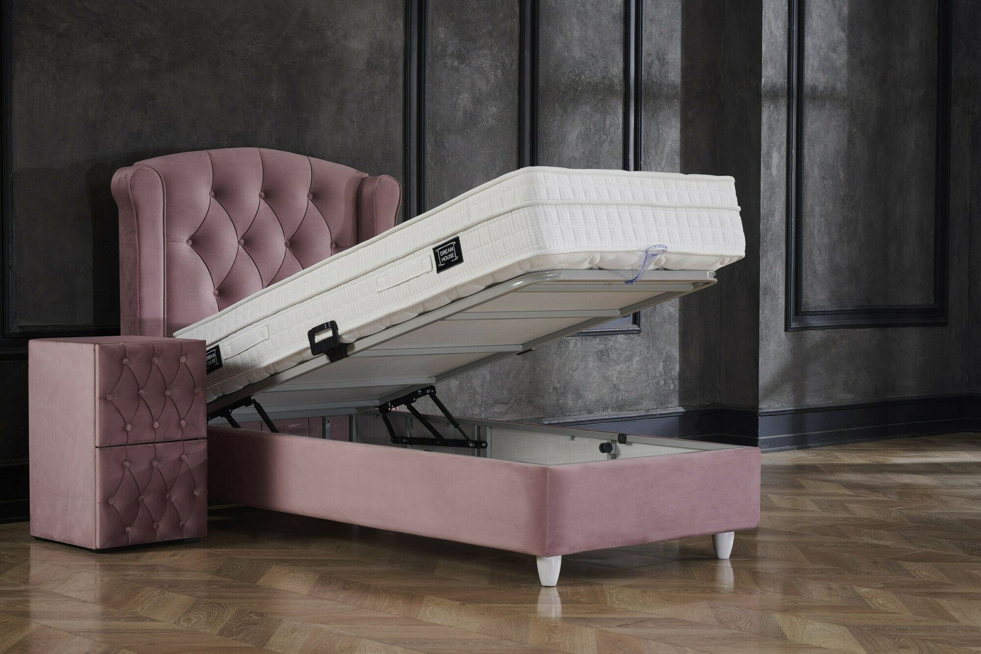 opbergboxspring_aurora_eenpersoons_roze